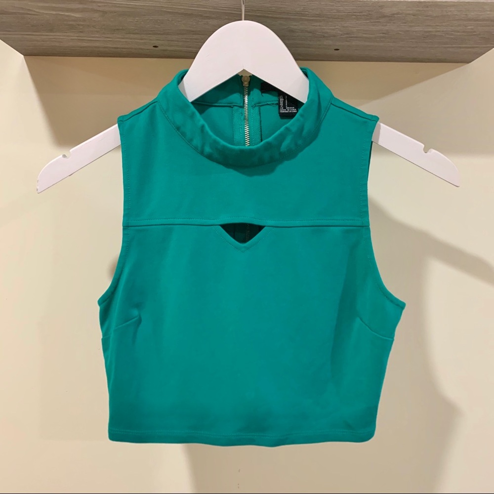 FOREVER 21 Crop Top Zipper Back